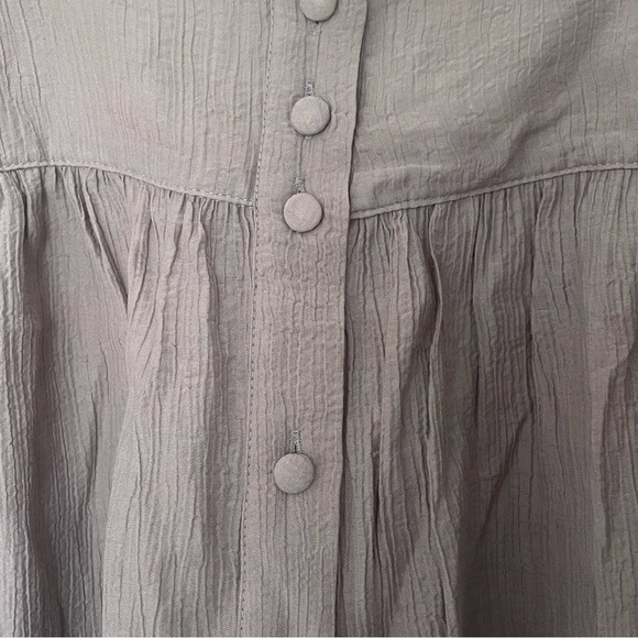 New ZARA NWOT Alexi Ruffle Crinkle Pleat Cropped Blouse - Picture 8 of 11